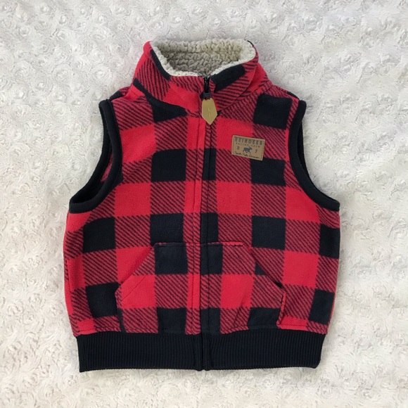 carter's buffalo plaid vest
